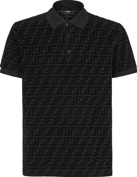 fendi velvet shirt|Fendi Men's FF Karligraphy Velvet Polo Shirt .